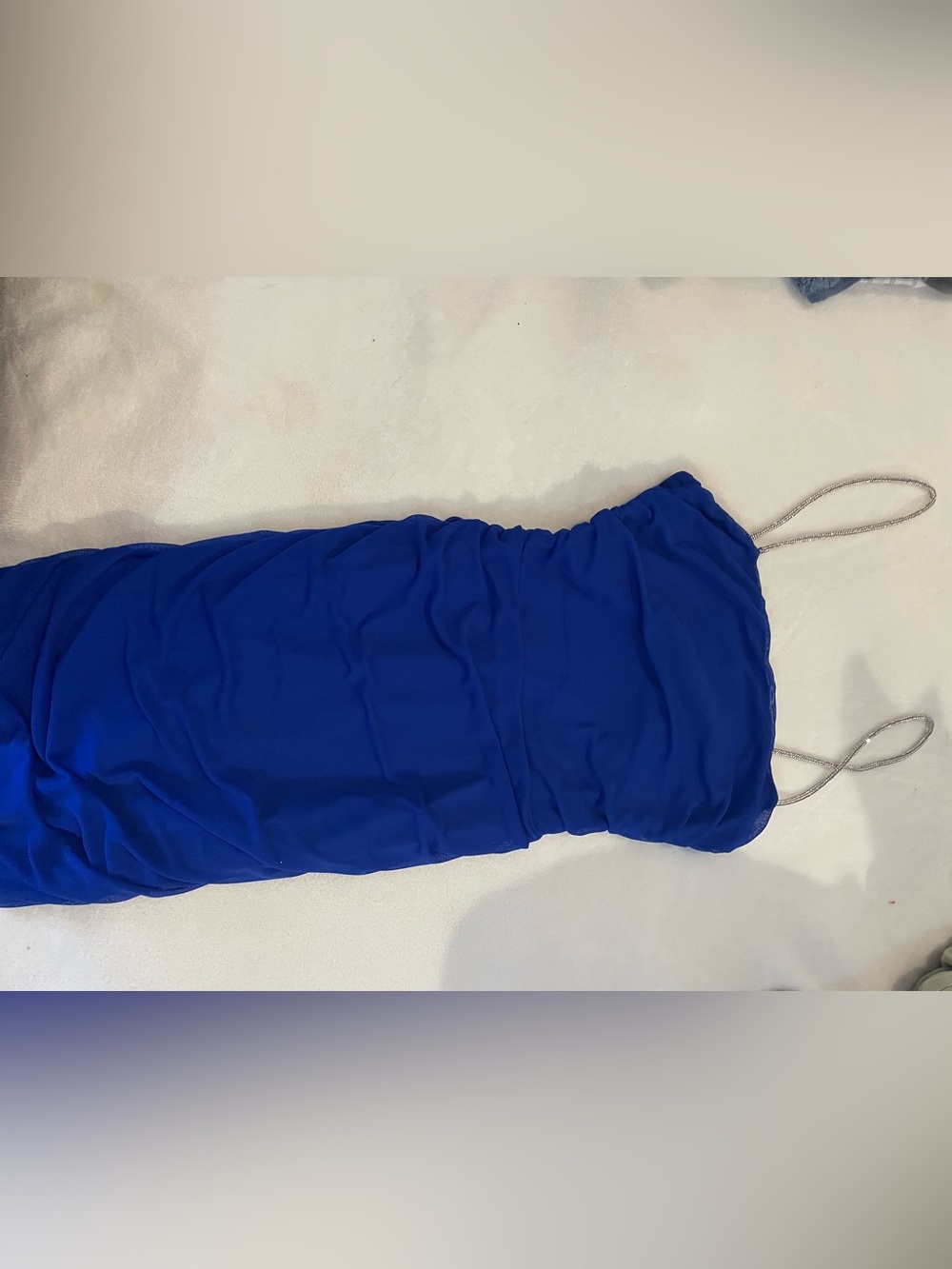 Windsor Cobalt Blue Strapless Ruched Dress